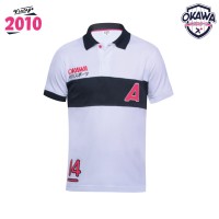 Polo Okawa Stripe Blanc Rose