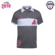 Polo Okawa Stripe Gris Rose