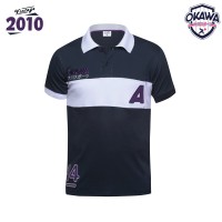 Polo Okawa Stripe Marine Violet